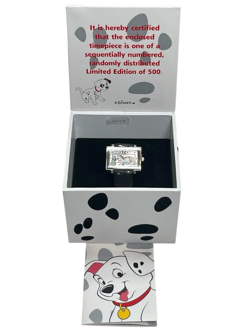 RARE MINT Fossil Disney 101 Dalmatians LE 449/500 Watch NEW Tag Box